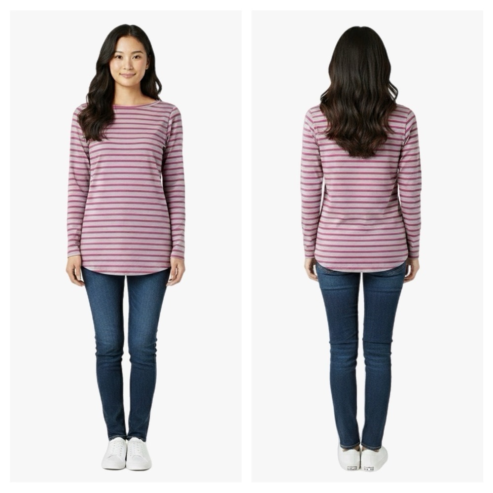 NWT LuLaRoe Lynnae Pink Stripe Tee